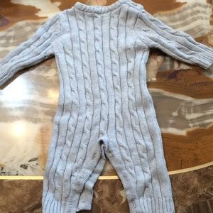 Unisex 6 months gray cable knit sweater outfit